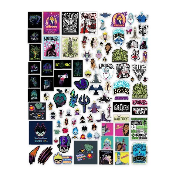 Disney Villains Repositionable Vinyl Decals, 100 Count New - Picture 6 of 6
